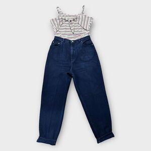 Vintage Route 66 Mom Jeans Women’s 30” Waist High Rise Tapered Leg Americana